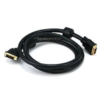 Monoprice 6ft 24AWG CL2 Dual Link DVI-D Cable - Black