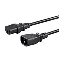 Monoprice Extension Cord - IEC 60320 C14 to IEC 60320 C13, 16AWG, 13A/1625W, 3-Prong, SJT, Black, 4ft