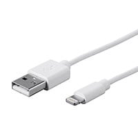 Monoprice Lightning to USB Cable - Apple MFi Certified, White, 3ft