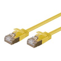 Monoprice SlimRun Cat6A Ethernet Patch Cable - Snagless RJ45, Stranded, S/STP, Pure Bare Copper Wire, 36AWG, 1ft, Yellow