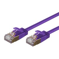 Monoprice SlimRun Cat6A Ethernet Patch Cable - Snagless RJ45, Stranded, S/STP, Pure Bare Copper Wire, 36AWG, 1ft, Purple