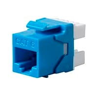 Monoprice Cat6 RJ45 180-Degree Dual IDC Keystone for 22-24AWG Solid Wire, Blue