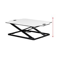 Workstream by Monoprice Ultra-Slim Sit-Stand Table Desk Converter, White