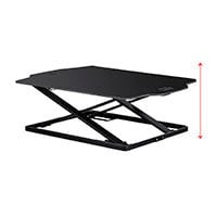Workstream by Monoprice Height Adjustable Gas-Spring Ultra-Slim Sit-Stand Table Desk Converter, Black