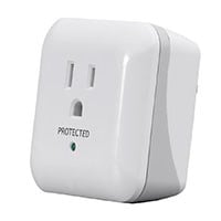 1 Outlet Surge Protector with End of Service Alarm, 900 Joules, White