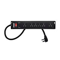 6 Outlet Metal Surge Protector Power Strip with 15ft Cord, 1150 Joules, Black