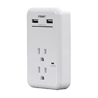 2 Outlet Surge Protector Wall Tap with 2 USB Charging Ports 3.4A, 450 Joules, White