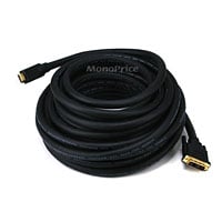 Monoprice 50ft 22AWG CL2 Standard HDMI to DVI Adapter Cable, Black