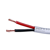 Monoprice Speaker Wire, CL2 Rated, 2-Conductor, 14AWG, 250ft, White