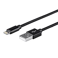 Monoprice Palette Series Apple MFi Certified Lightning to USB Charge and Sync Cable, 3ft Black