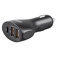 Monoprice Obsidian Speed Plus 3-Port USB Car Charger for iPhone, Android, and Galaxy Devices