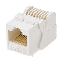 Monoprice Cat5e RJ45 Toolless Keystone Jack for 22-24AWG Solid Wire, White
