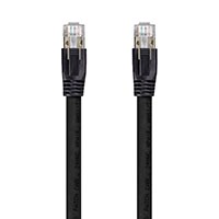 Monoprice Cat8 3ft Black Patch Cable, Double Shielded (S/FTP), 24AWG, 2GHz, 40G, Pure Bare Copper, Snagless RJ45, Entegrade Series Ethernet Cable