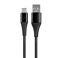 Monoprice AtlasFlex Series Durable USB 2.0 USB-C to USB-A Charge & Sync Kevlar-Reinforced Nylon-Braid Cable  6ft  Black