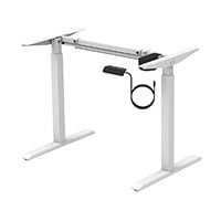 Monoprice Sit-Stand Single Motor Height Adjustable Table Desk Frame, Electric, White