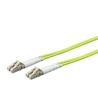 Monoprice OM5 Fiber Optic Cable - LC/LC, UL, 50/125 Type, MultiMode, 40GB, Green, 5m, Corning