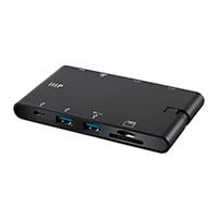 Monoprice Mobile Series USB-C to HDMI 4K@30Hz, VGA, 2-Port USB 3.0, Gigabit RJ45, SD Card, USB-C Data Port, USB-C 100W Power Delivery Dock Adapter with Folding Type-C Connector