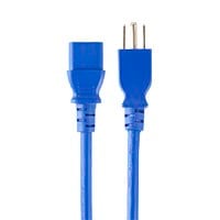Monoprice Power Cord - NEMA 5-15P to IEC 60320 C13, 18AWG, 10A/1250W, 125V, 3-Prong, 6ft, Blue