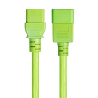 Monoprice Heavy Duty Extension Cord - IEC 60320 C20 to IEC 60320 C19, 12AWG, 20A/2500W, SJT, 250V, Green, 2ft
