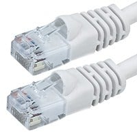 Monoprice Cat5e Ethernet Patch Cable - Snagless RJ45, Stranded, 350Mhz, UTP, Pure Bare Copper Wire, 24AWG, 5ft, White