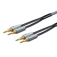 Monolith by Monoprice 14AWG Oxygen Free Copper Multi-Strand Conductors PE Insulated Speaker Wire with Gold Plated Banana Plug Connectors, 10 foot - Pair