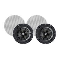Monoprice Alpha In-Ceiling Speakers 6.5in Carbon Fiber 2-Way with 15-degree Angled Drivers (pair)