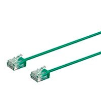 Micro SlimRun Cat6 Ethernet Patch Cable - Stranded, 550MHz, UTP, Pure Bare Copper Wire, 32AWG, 10ft, Green