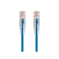 Monoprice SlimRun Cat6 Ethernet Patch Cable, Snagless RJ45, Stranded, 550MHz, UTP, Pure Bare Copper Wire, 28AWG, 50ft, Blue