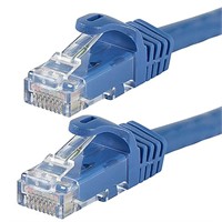 FLEXboot Cat6 Ethernet Patch Cable - Snagless RJ45, Stranded, 550MHz, UTP, Pure Bare Copper Wire, 24AWG, 10m, Blue, 5 pack