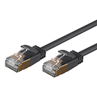 SlimRun Cat6A Ethernet Patch Cable - Snagless RJ45, Stranded, S/STP, Pure Bare Copper Wire, 36AWG, 2m, Black, 5 pack
