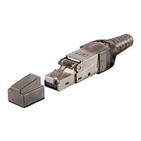 Monoprice Entegrade Series Cat7 or Cat6A RJ-45 Field Connection Modular Plug, Shielded for 23/24AWG Installation Cable, 10 pack