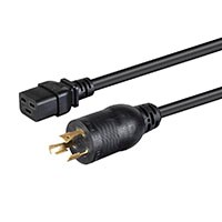Monoprice Heavy Duty Extension Cord - NEMA L5-20P to IEC 60320 C19, 12AWG, 20A, SJT, 250V, Black, 15ft 