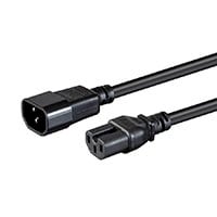 Monoprice Heavy Duty Power Cable - IEC 60320 C14 to IEC 60320 C15, 14AWG, 15A/1875W, SJT, 125V, Black, 10ft