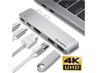 USB-C 5 in 1 Multi-Port Hub for Macbook Pro 13" & 15" Thunderbolt 3 4K HDMI Out Silver