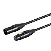 Stage Right by Monoprice STARQUAD XLR Microphone Cable, Optimized for Analog Audio - Gold Contacts, XLR-M to XLR-F, 24AWG, 50FT, Black