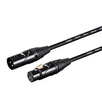 Stage Right by Monoprice STARQUAD XLR Microphone Cable, Optimized for Analog Audio - Gold Contacts, XLR-M to XLR-F, 24AWG, 75FT, Black