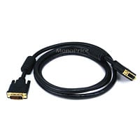 Monoprice 6ft 28AWG Dual Link DVI-D M/F Extension Cable - Black