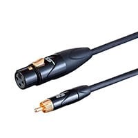 Stage Right by Monoprice On Tour Cables - XLR Female to RCA Male, 24AWG, Black, 15ft