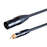 Stage Right by Monoprice On Tour Cables - XLR Male to RCA Male, 24AWG, Black, 1ft