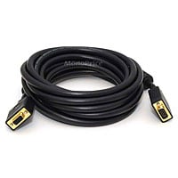 Monoprice 15ft Super VGA M/F CL2 Rated (For In-Wall Installation) Cable with Ferrites (Gold Plated)