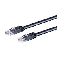 Monoprice Cat6 20ft Black Outdoor Patch Cable, UTP, 24AWG, 550MHz, Pure Bare Copper, Molded Snagless RJ45, Zeroboot Series Ethernet Cable