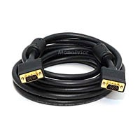 Monoprice 15ft Super VGA M/M CL2 Rated (For In-Wall Installation) Cable with Ferrites (Gold Plated)