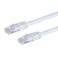 Monoprice Cat6 75ft White Outdoor Patch Cable, UTP, 24AWG, 550MHz, Pure Bare Copper, Molded Snagless RJ45, Zeroboot Series Ethernet Cable