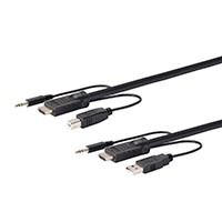 Monoprice Switch Series HDMI USB 3.5mm Audio Combo Cable for KVM Switches 10ft