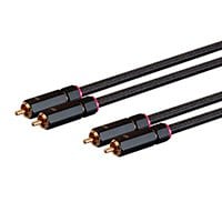 Monoprice Onix Series - Male RCA Two Channel Stereo Audio Cable, 25ft, Black