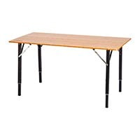 Pure Outdoor Bamboo Folding Table with Aluminum Legs