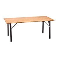 Pure Outdoor Bamboo Folding Table with Aluminum Legs