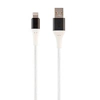 Monoprice AtlasFlex Series Durable Apple MFi Certified Lightning to USB Type-A Charge and Sync Kevlar-Reinforced Nylon-Braid Cable, 1.5ft, White