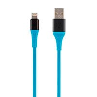 Monoprice AtlasFlex Series Durable Apple MFi Certified Lightning to USB Type-A Charge and Sync Kevlar-Reinforced Nylon-Braid Cable, 3ft, Blue