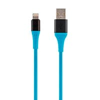 Monoprice AtlasFlex Series Durable Apple MFi Certified Lightning to USB Type-A Charge and Sync Kevlar-Reinforced Nylon-Braid Cable, 6ft, Blue